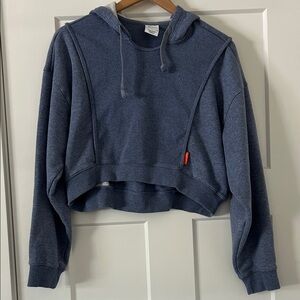 Nike Women's Blue Cropped Hoodie